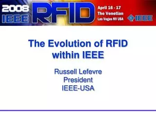 The Evolution of RFID within IEEE