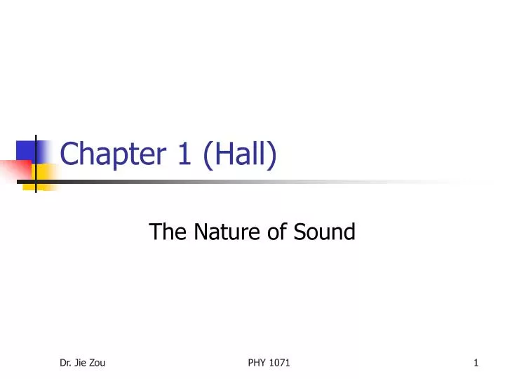 chapter 1 hall