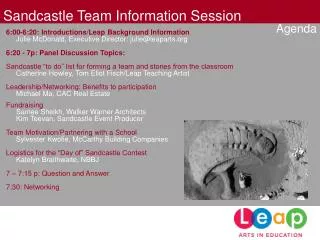 Sandcastle Team Information Session