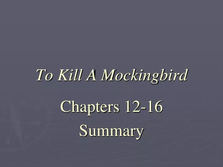 to kill a mockingbird