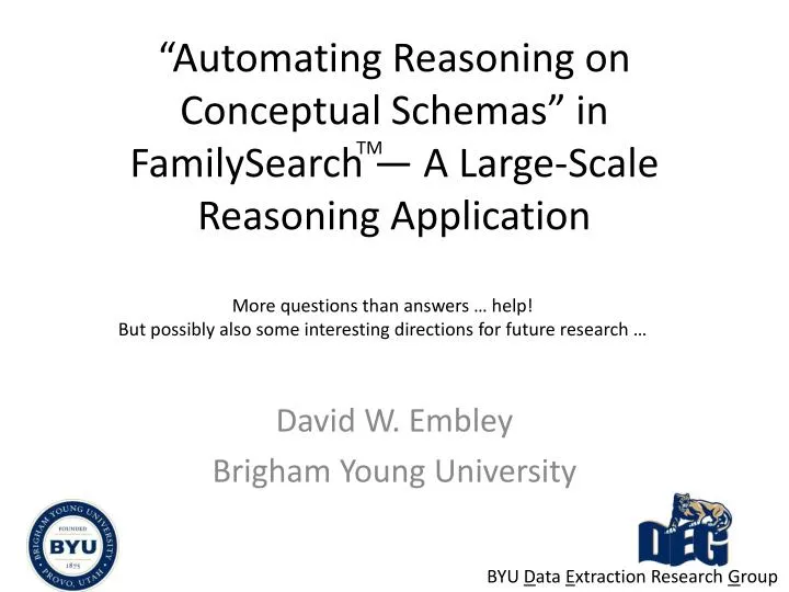 automating reasoning on conceptual schemas in familysearch a large scale reasoning application