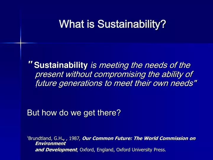 what is sustainability