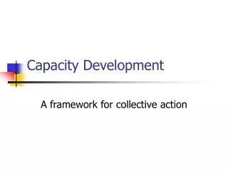 Capacity Development