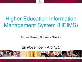 Higher Education Information Management System (HEIMS)