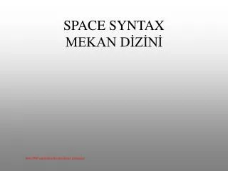 space syntax mekan d z n