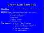 Discrete Event Simulation - slide 1