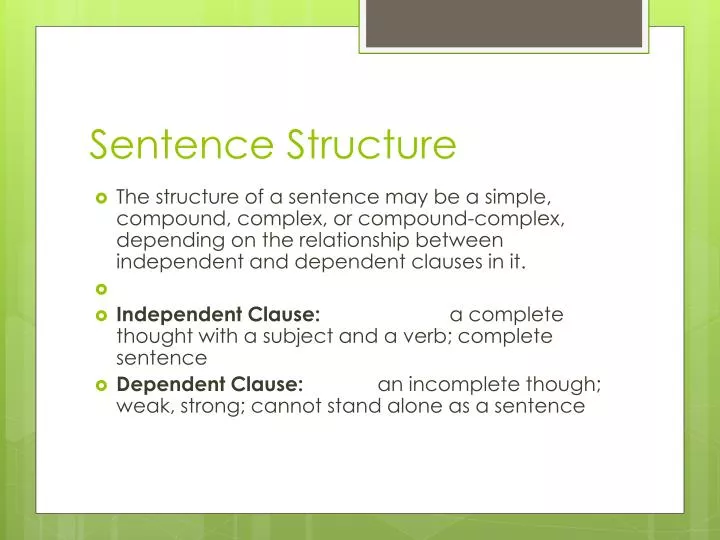 sentence structure