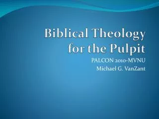 Biblical Theology for the Pulpit