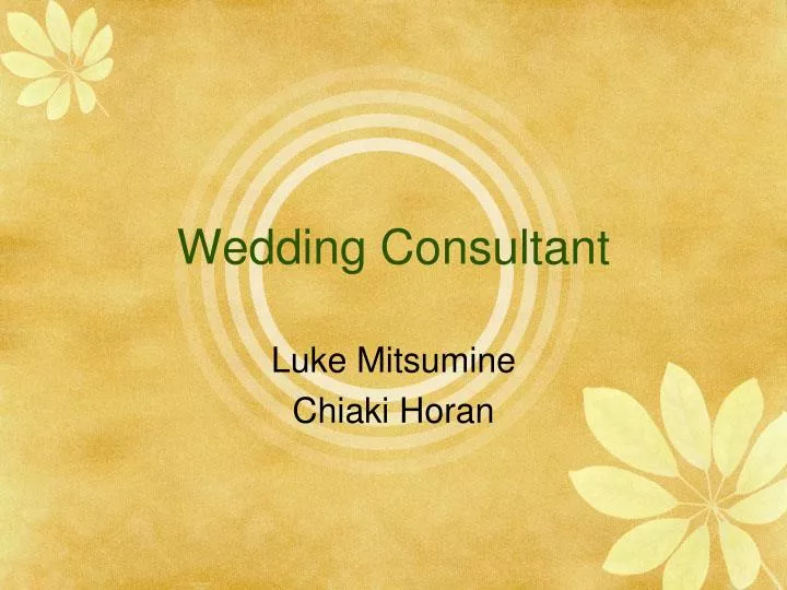 wedding consultant