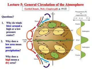 Lecture 5: General Circulation of the Atmosphere