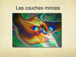 les couches minces