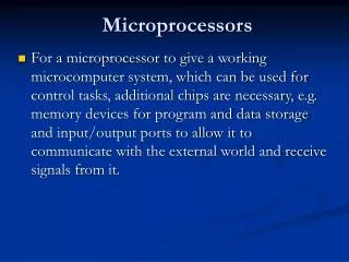 microprocessors