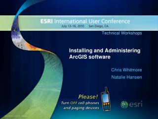 Installing and Administering ArcGIS software