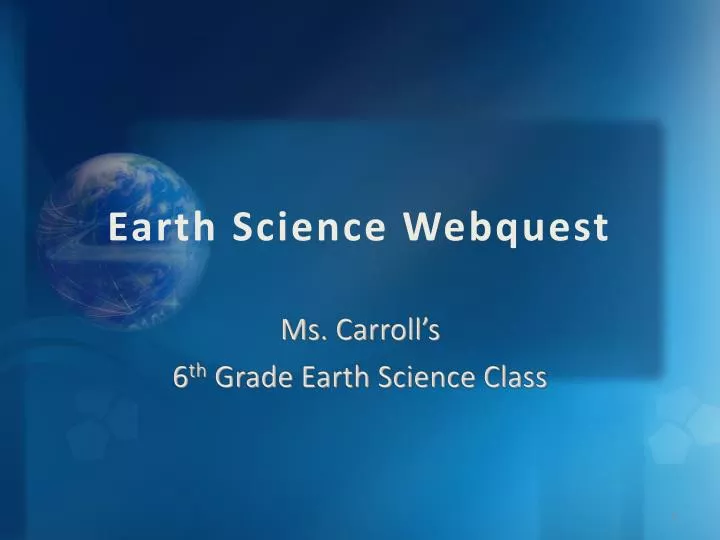 earth science webquest