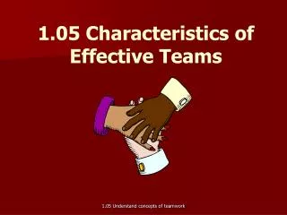 1.05 Characteristics of Effective Teams