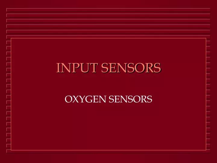 input sensors