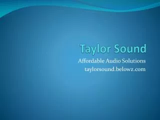 Taylor Sound