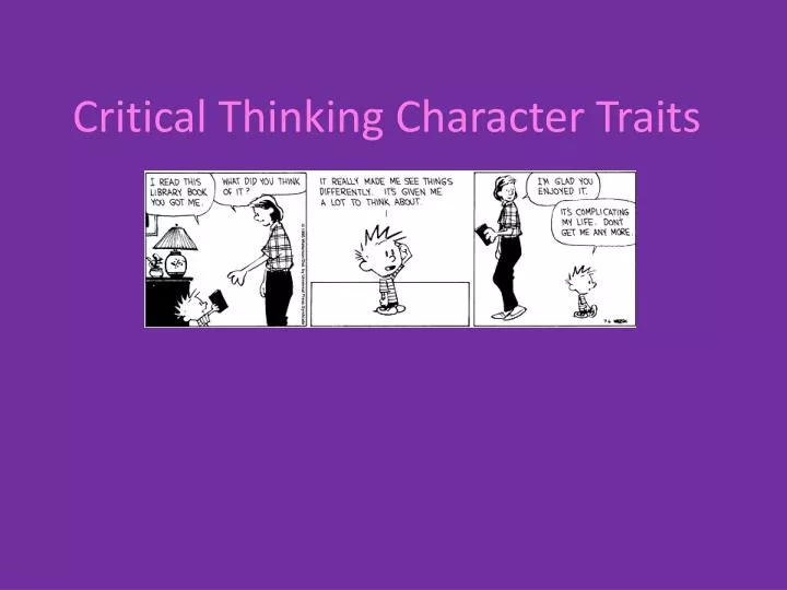 critical thinking character traits