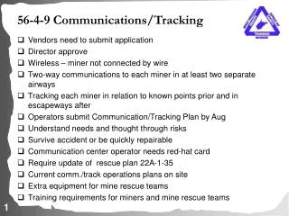 56-4-9 Communications/Tracking