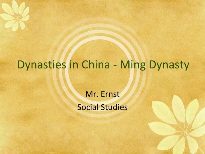 dynasties in china ming dynasty