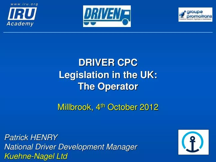 driver cpc legislation in the uk the operator