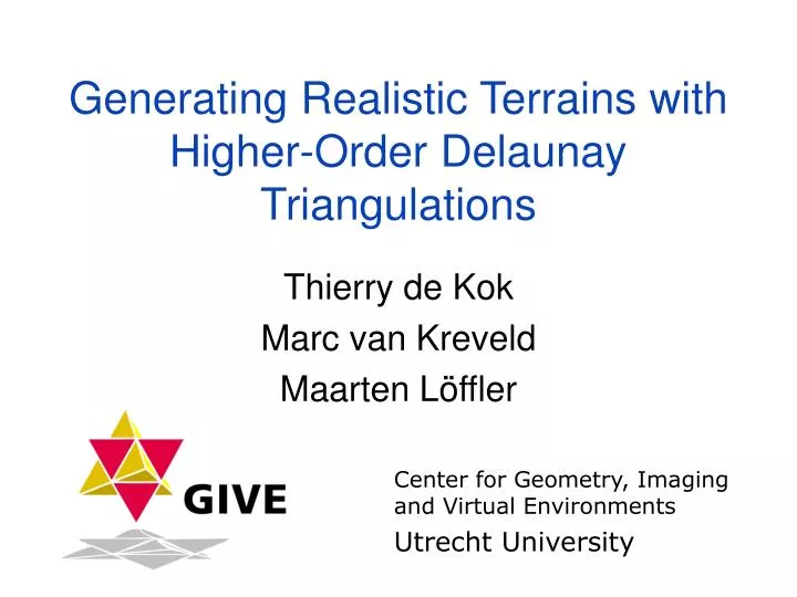 generating realistic terrains with higher order delaunay triangulations