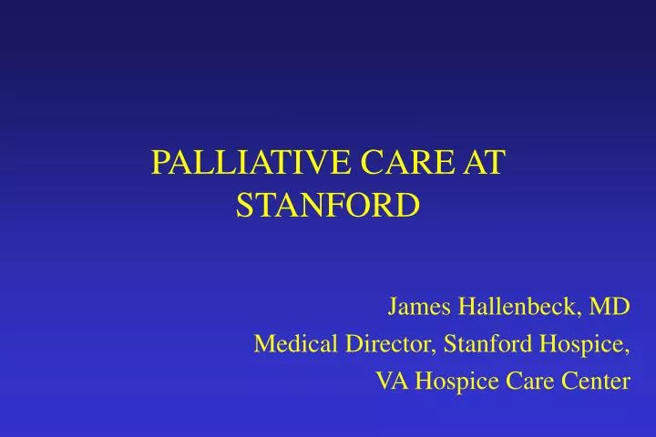 palliative care at stanford
