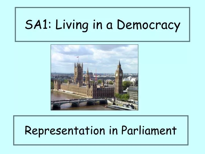 sa1 living in a democracy