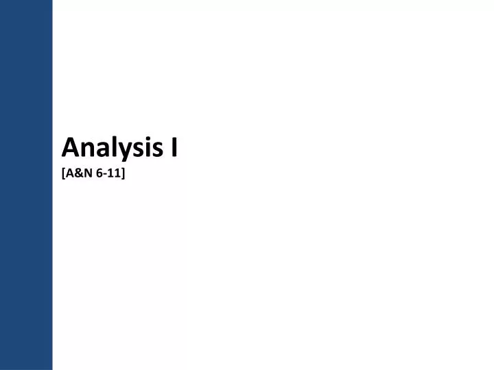 analysis i a n 6 11