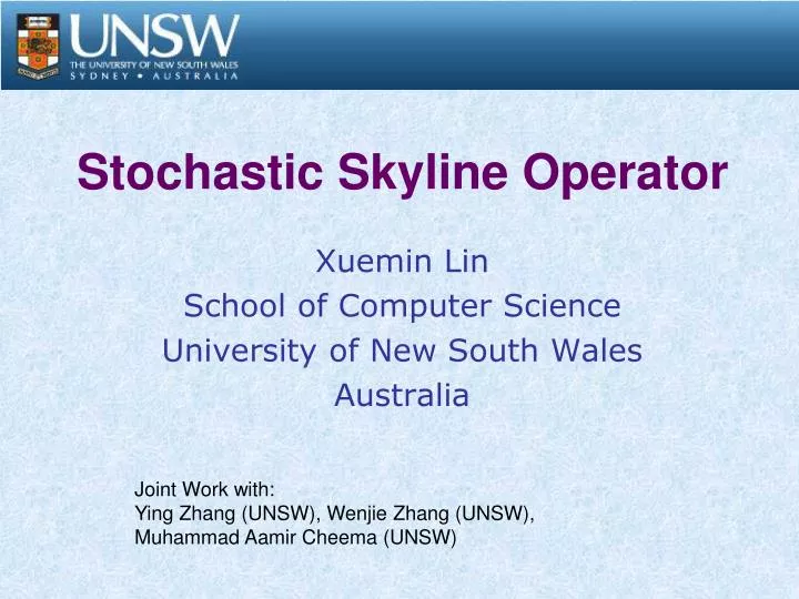 stochastic skyline operator