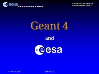 ESA Space Environment &amp; Effects Analysis Section