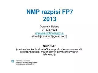 NMP razpisi FP7 2013