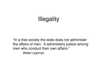 Illegality