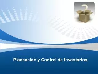 planeaci n y control de inventarios