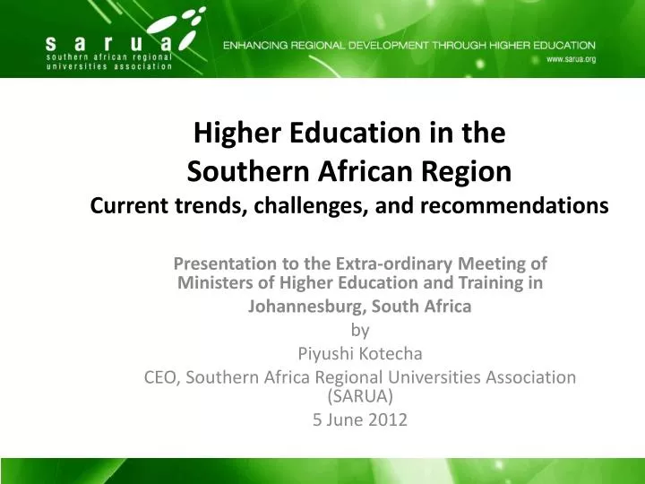 higher education in the southern african region current trends challenges and recommendations