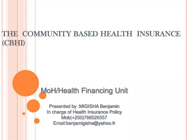 the community based health insurance cbhi