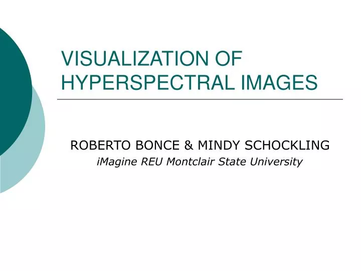visualization of hyperspectral images