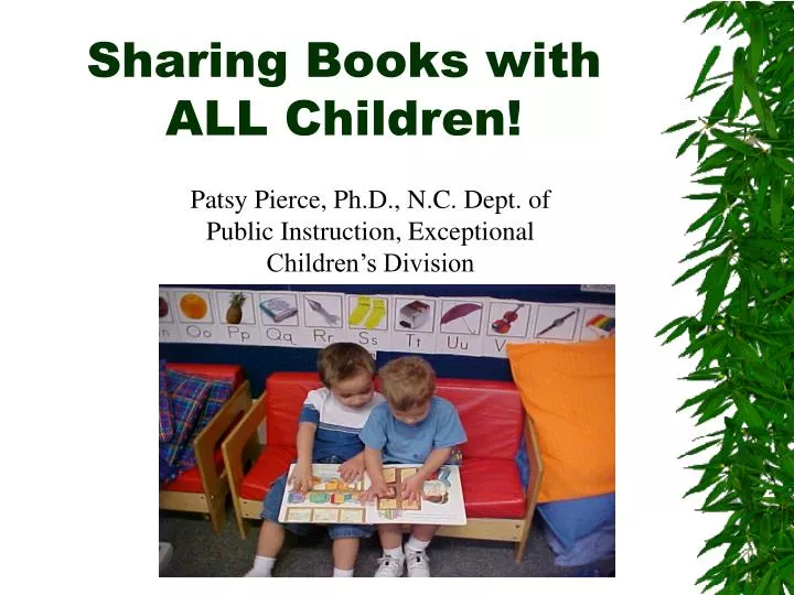 sharing books with all children