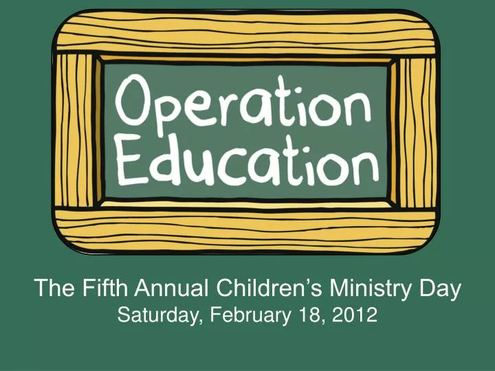 the fifth annual children s ministry day saturday february 18 2012