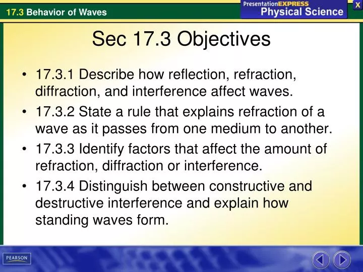 sec 17 3 objectives