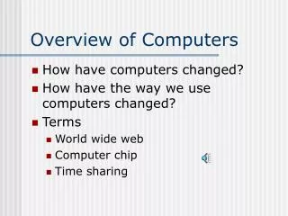 Overview of Computers