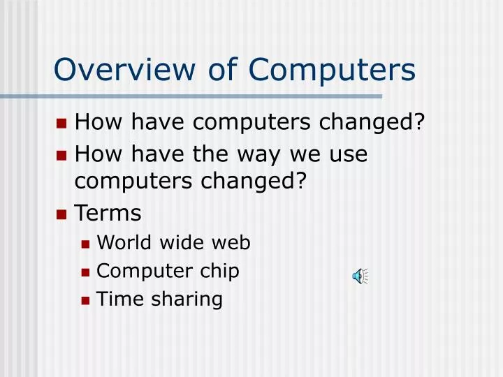 overview of computers