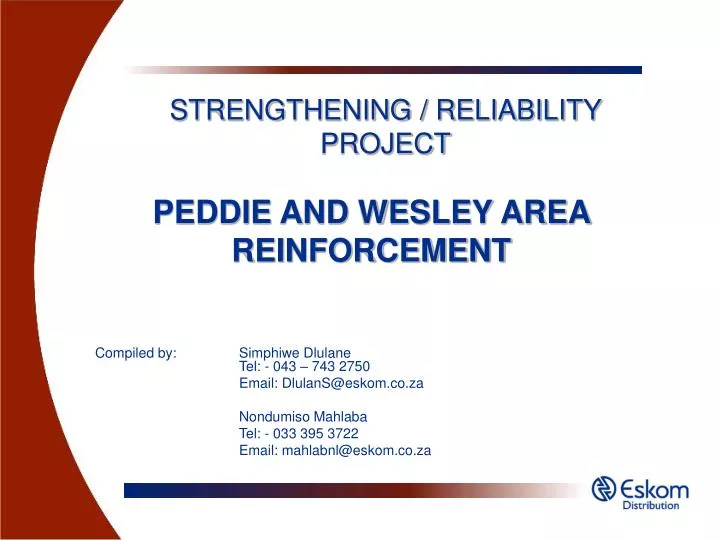 peddie and wesley area reinforcement