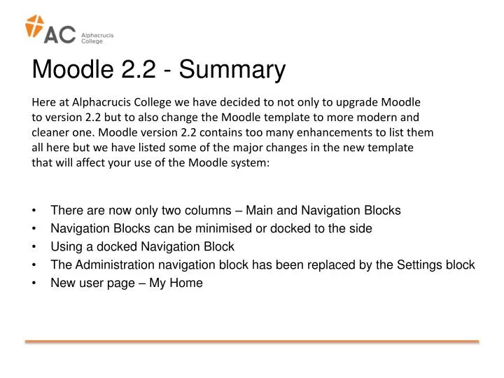 moodle 2 2 summary