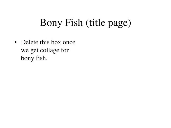 bony fish title page