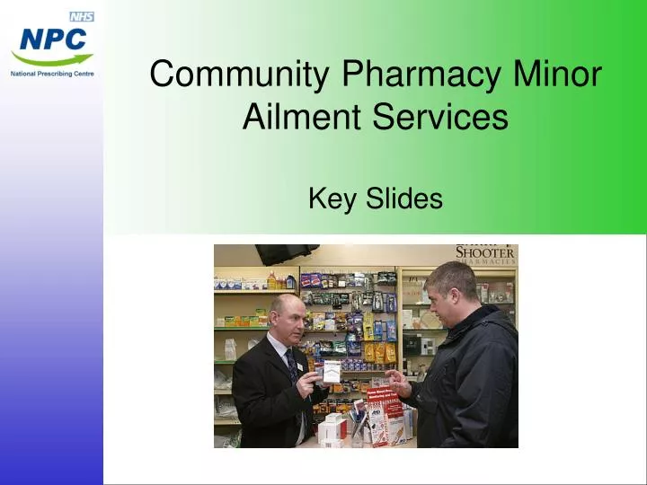 community pharmacy minor ailment services key slides