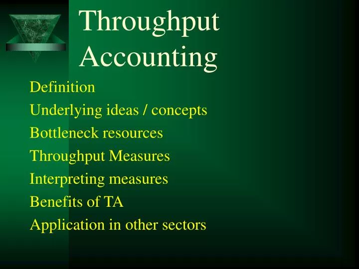 throughput accounting