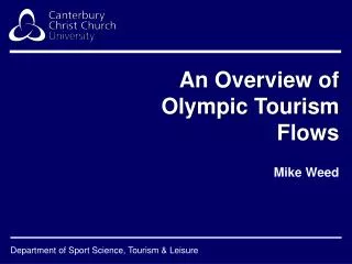 An Overview of Olympic Tourism Flows
