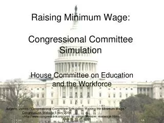 Raising Minimum Wage: Congressional Committee Simulation