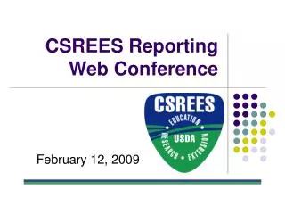 CSREES Reporting Web Conference